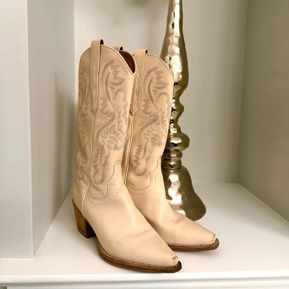 Elegant Pink Western Boots - Picture 5 of 6